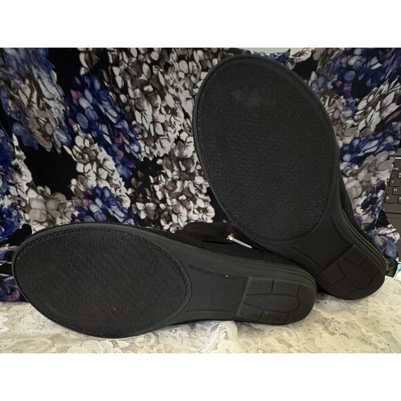 Rampage Bielson Black Slip On Booties, Ankle, Faux Suede, Buckle, 8.5 - Picture 5 of 7